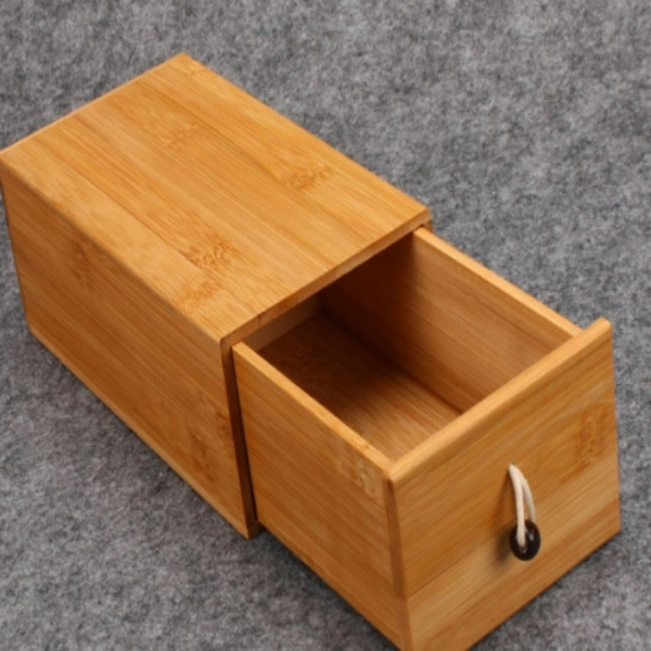 74zwholesale Creative Pull-out Storage Box Wooden Tea Box