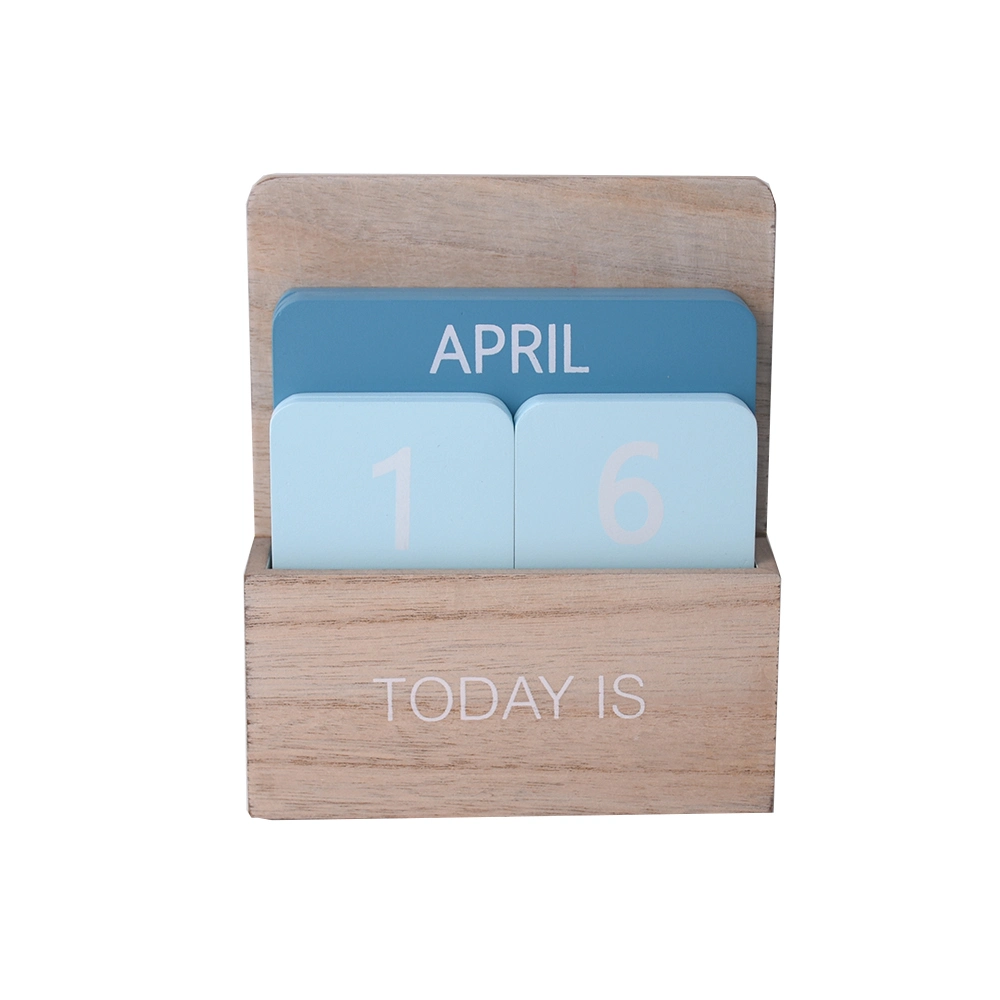 Colorful Wooden Calendar for Desktop Decoration