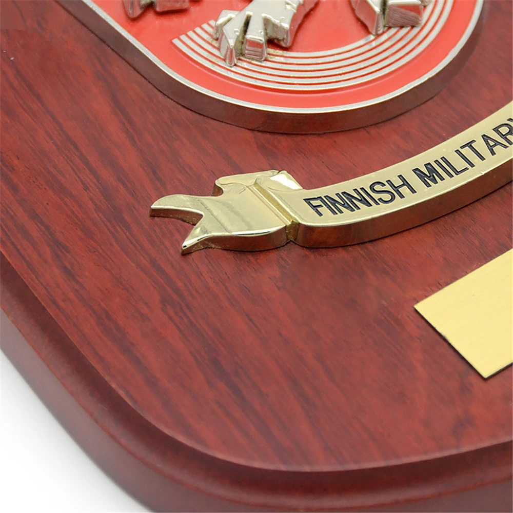 Souvenir Air Plane Award Wooden Shield Wholesale Solid Wooden Plaque