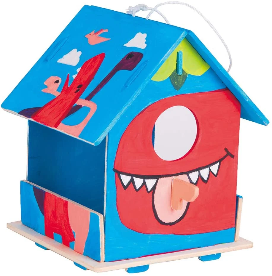 3-D Painting Puzzle Wooden/Wood Birdhouse for Kids Paiting Assembly Modle Building Kits