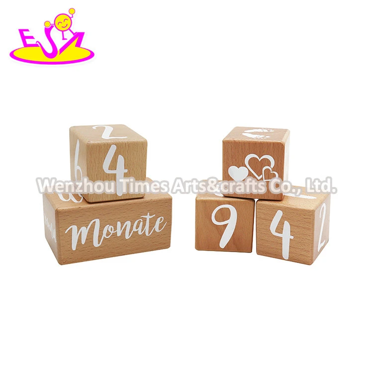 Montessori Home Decor Wooden Perpetual Desk Calendar Blocks for Sale W13A269