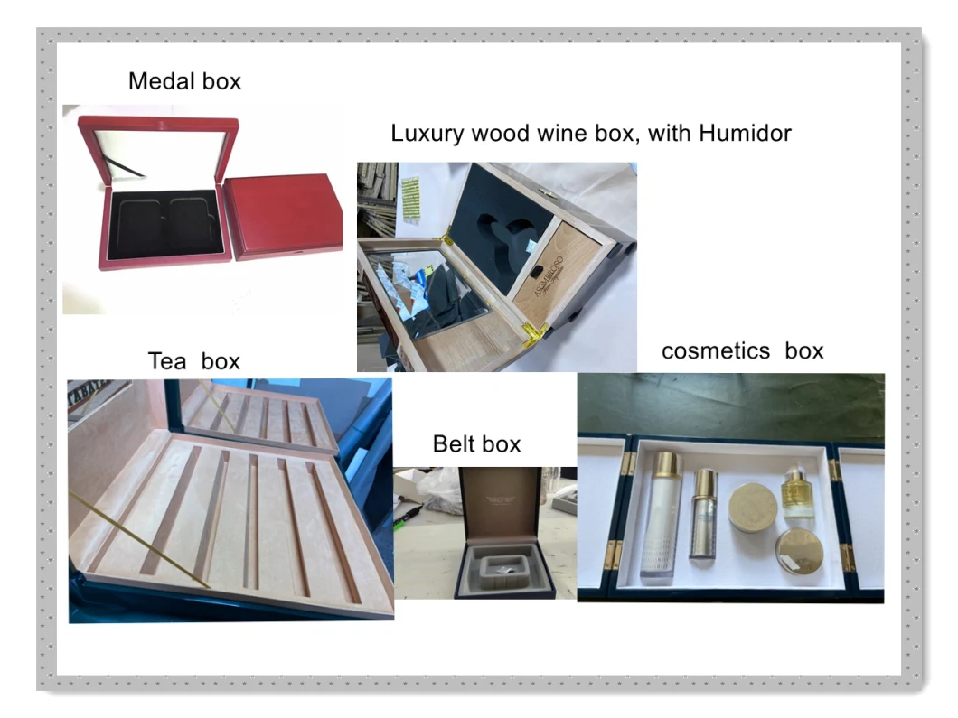 Customized Bamboo Tea Display Box Wood Coffee Package Box Wood Packing Box with Glass Window