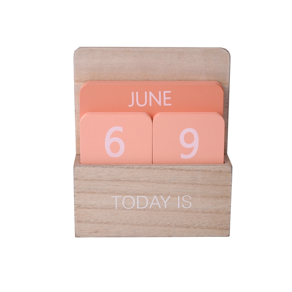 Colorful Wooden Calendar for Desktop Decoration