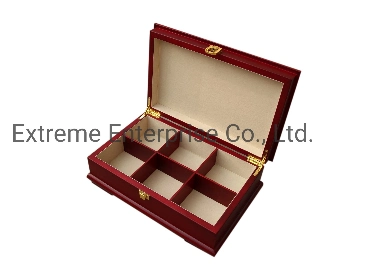 Newly Beautifully Handcrafted Rich Mahogany Wooden Tea Bag Compartment Boxes, Wooden Tea Gift Box, Tea Storage Box and Organizer Manufacturer and Wholesaler