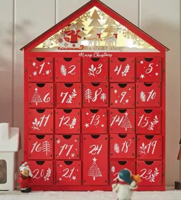Крытое рождественское украшение, Санта-Клаус и снеговик, деревянный календарь приключений